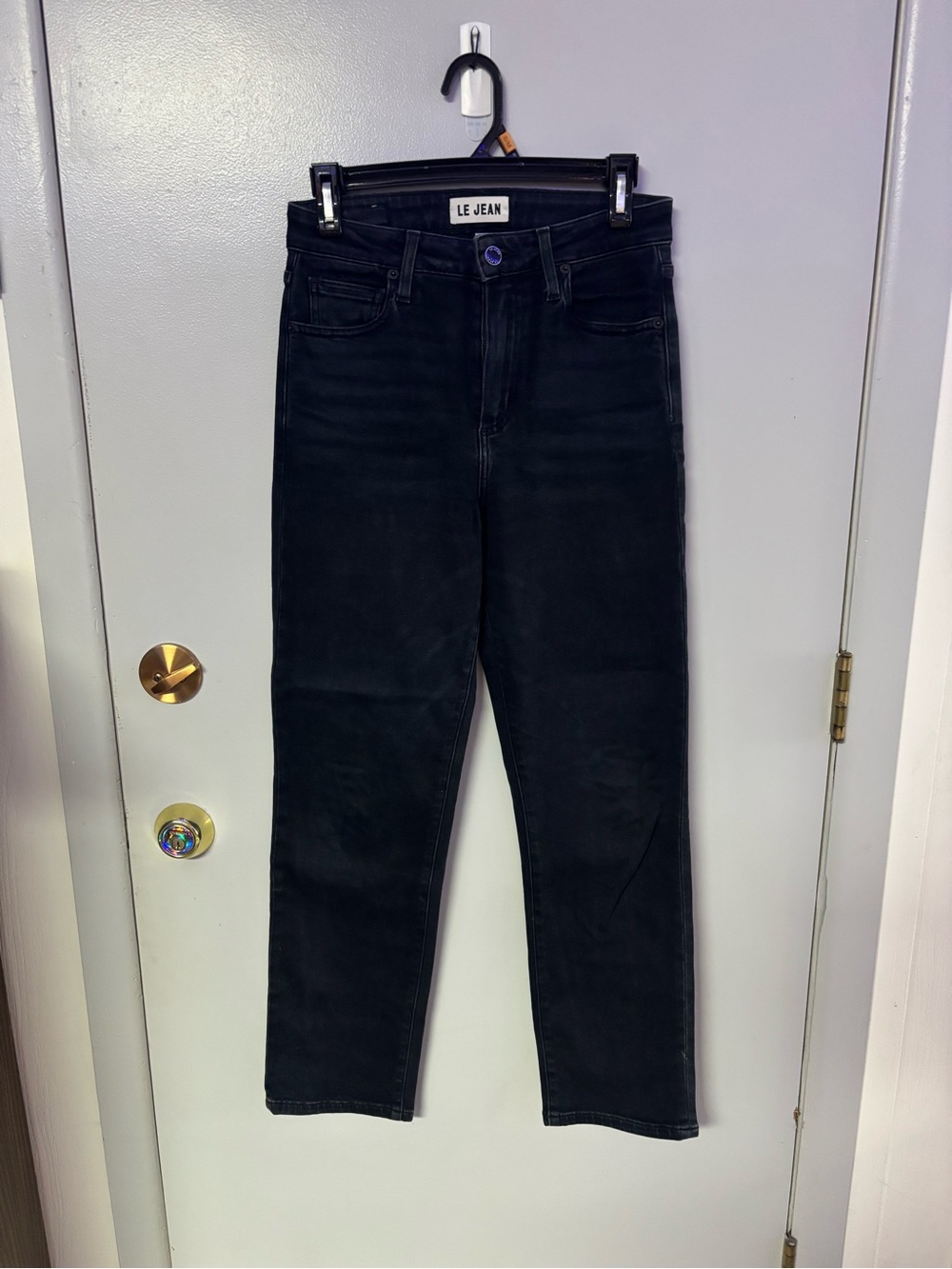 Le Jean Slim Straight Ankle Woman's Dark Blue/Black Jeans